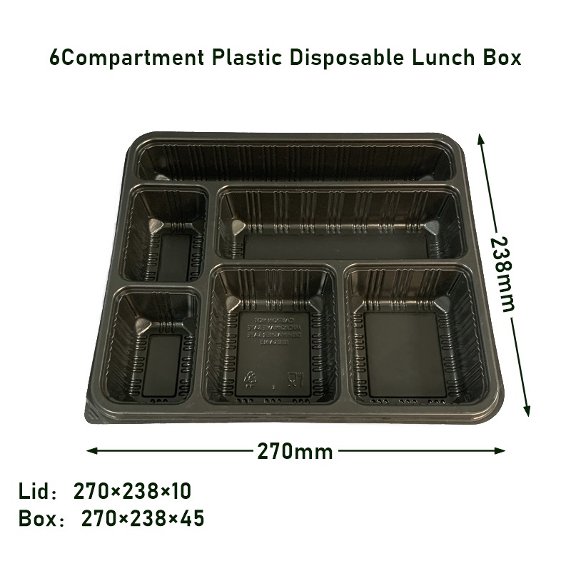 6Compartment Plastic Disposable Lunch Box